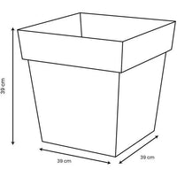 Quadratischer Blumentopf  EDA  Toskana  40 cm  38 l  Wasserspeicherzone  39 x 39 x 39 cm (H) 