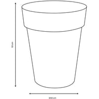 Runde, mittelhohe Vase  EDA  Toskana  Ø 44 cm  50 l  vorgebohrt  Ø 44 x H 53 cm  Terrakotta-O