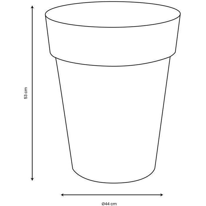 Runde, mittelhohe Vase  EDA  Toskana  Ø 44 cm  50 l  vorgebohrt  Ø 44 x H 53 cm  Terrakotta-O