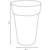 Hohe runde Vase  EDA  Toskana  Ø 46 cm  67 l  Für drinnen und draußen  Ø 46 x H 65 cm  Terrak