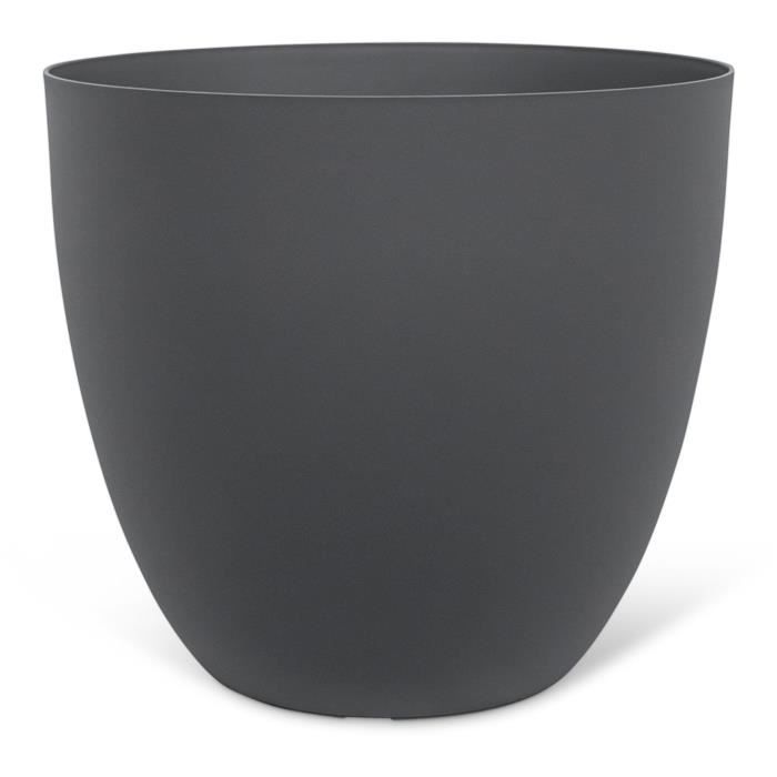 Flowerpot - GARDEN ID - Phoenix Anthracite - 38 x 34 cm - 100% Recycled and Recyclable - Frost and U