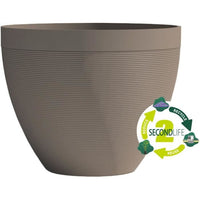 Flowerpot - GARDEN ID - Green Care Impact Taupe - 30 x 26 cm - 10-year guarantee - 100% recycled - U