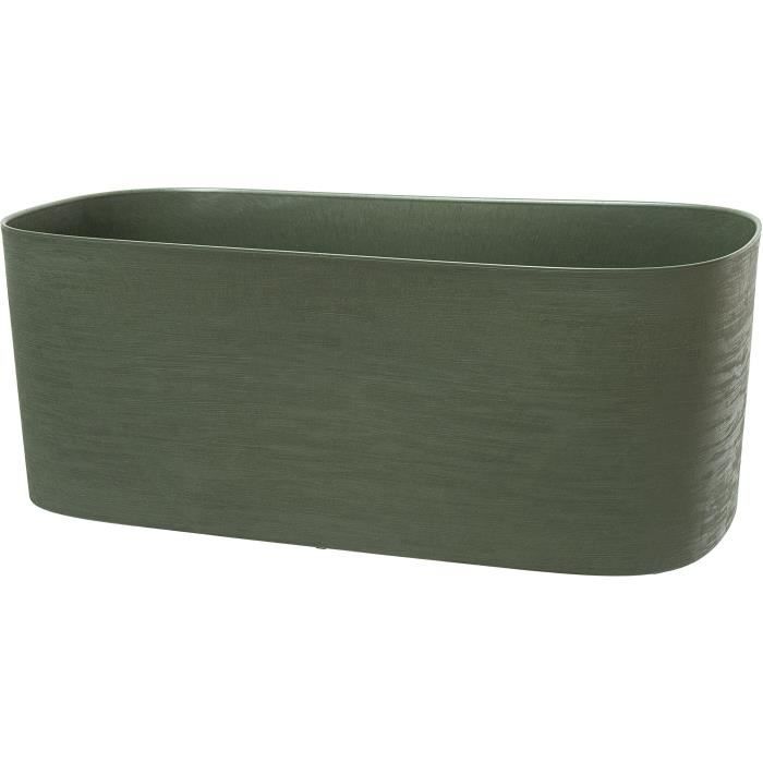 Planter + water reserve - GARDEN ID Respect - Verdigris 50 x 17 cm - 100% household waste - 100% rec