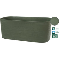 Planter + water reserve - GARDEN ID Respect - Verdigris 50 x 17 cm - 100% household waste - 100% rec