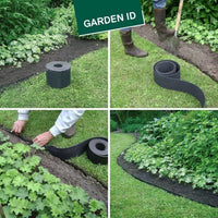 Recycled rubber garden edging - GARDEN ID Eco Border - 5 m H13 cm - Indestructible - Flexible, strai