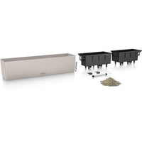 Jardiniere - Balconera color 80 - Complete kit - Sand brown - 12 L - LECHUZA