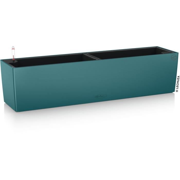 LECHUZA Jardiniere - Balconera Color 80 - 79 x 19 x 19 cm - Komplettset - Petrolblau - 12 L