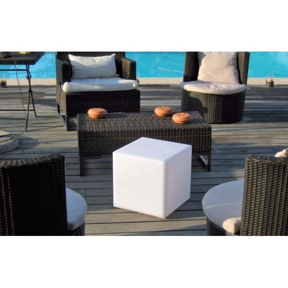 White luminous cube 40 cm E27 bulb
