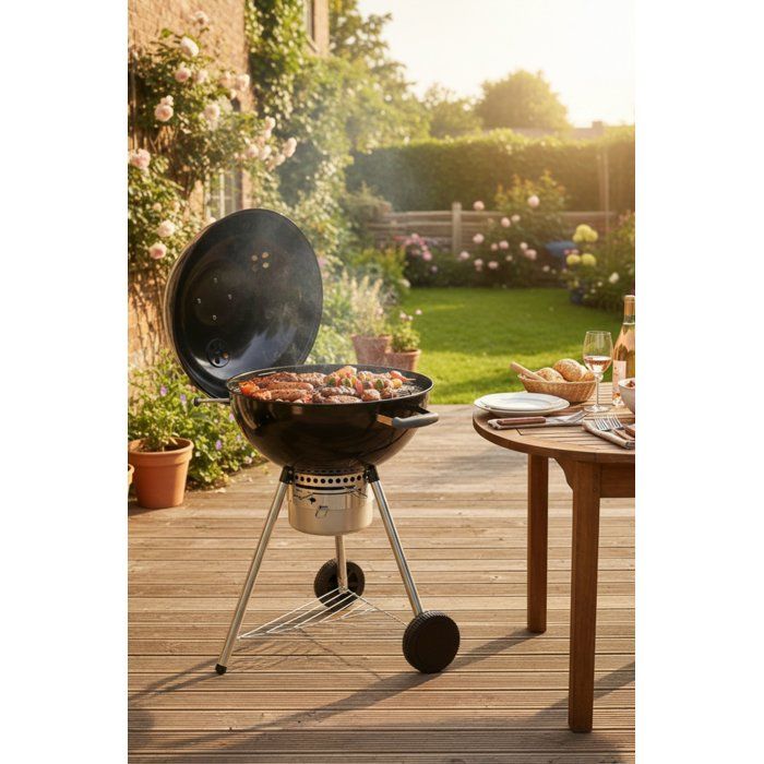 Holzkohlegrill  Little Balance  Kugelgrill  Schwarz  57 x 57 cm  Grillfläche 54 x 54 cm  Edels