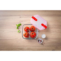 5er-Set Vorratsbehälter - PYREX - Cook & Heat - Glas - Deckel mit Dampfventilen, speziell für Mikrow