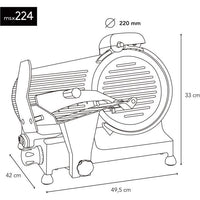 Fleischschneidemaschine - H.KoeNIG - MSX224 - 22 cm Klinge - Rot