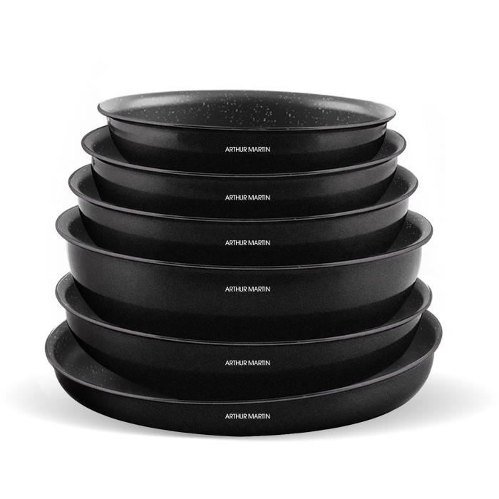 Induktionskochgeschirr-Set - Arthur Martin - AM558 - Aluminium - 20-teilig - Abnehmbarer Griff - All