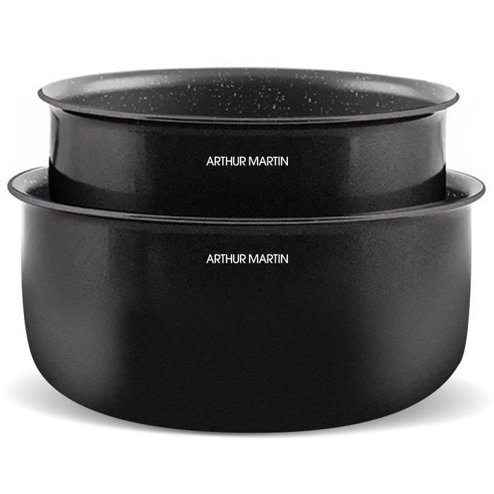 Induktionskochgeschirr-Set - Arthur Martin - AM558 - Aluminium - 20-teilig - Abnehmbarer Griff - All