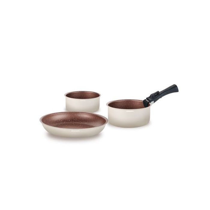 Arthur Martin 18-teiliges cremefarbenes Kochgeschirrset AM1453 CREAM