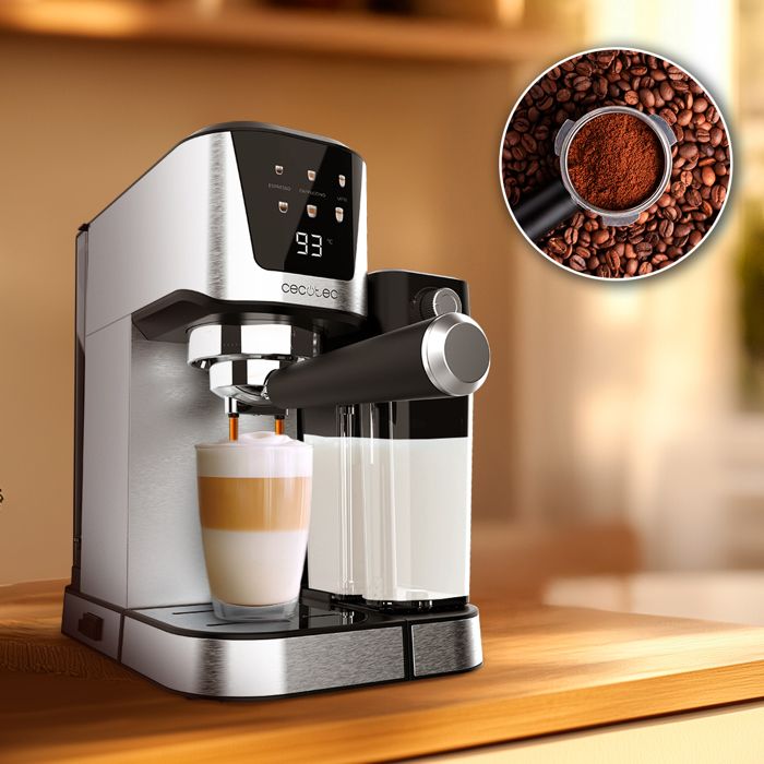 Kaffeemaschine - CECOTEC - Power Espresso 20 Cream - 1350 W - 20 bar - 1 l - Edelstahl