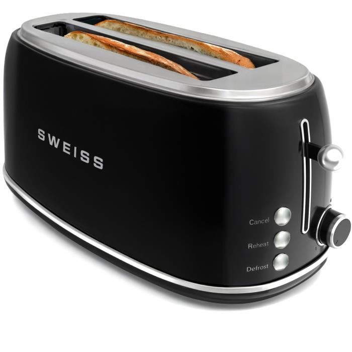 Vintage Toaster - SWEISS - GRV9 - 2 Schlitze - 1500 W - Schwarz