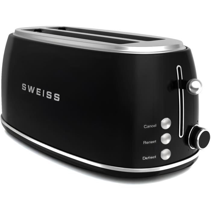 Vintage Toaster - SWEISS - GRV9 - 2 Schlitze - 1500 W - Schwarz