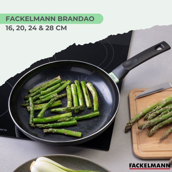 4er Bratpfannen-Set - FACKELMANN - Brandao - Keramik-Antihaftbeschichtung - 16, 20, 24 und 28 cm