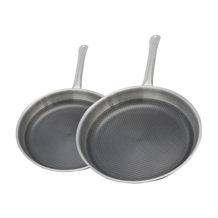 Set mit 2 Induktionsbratpfannen  ELO  Relief Solutions  18/10 Edelstahl ELODUR Select Antihaftbes