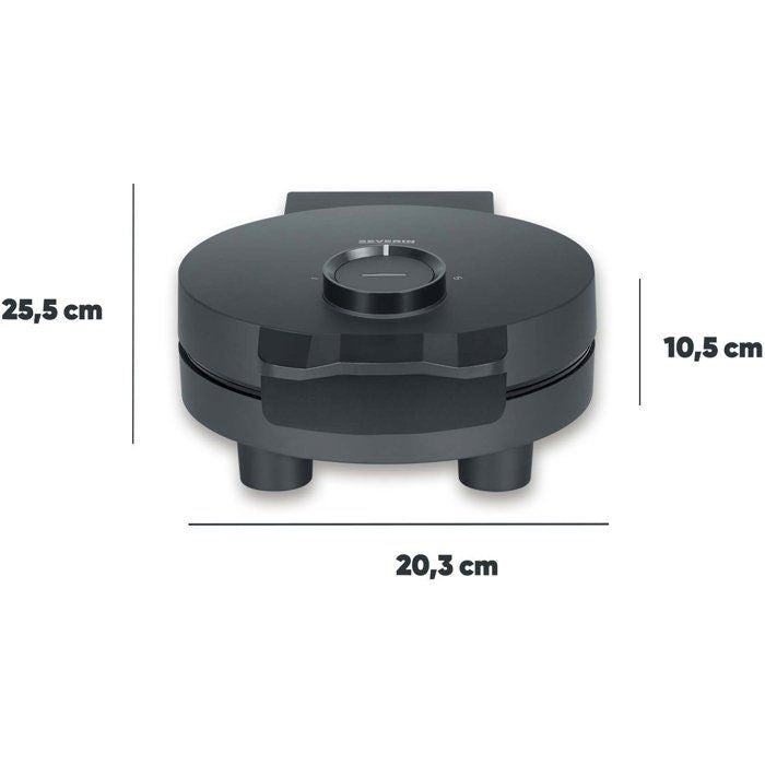 Einzelwaffeleisen  SEVERIN  WA2116  1200 W  Herzform  Antihaft-Keramikbeschichtung  Schwarz