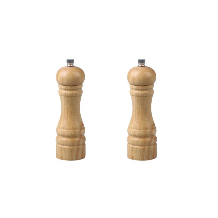 2er-Set manuelle Pfeffermühlen - FACKELMANN - FM Professional Verschiedenes - Holzfarbe - 18 cm