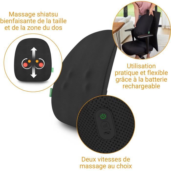 Wiederaufladbare Massage-Rückenlehne - MEDISANA - MC 500 - Shiatsu - kabellos - 2 Geschwindigkeiten 