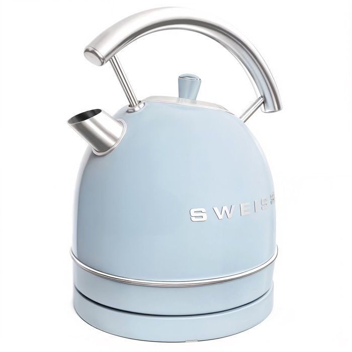Vintage Wasserkocher  SWISS  KTL6  2200 W  1,8 l  360° drehbarer Sockel  Blau