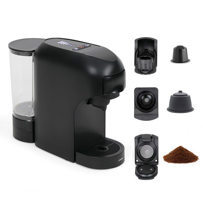 4-in-1 Multi-Kapsel-Kaffeemaschine  LIVOO  DOD217N  1400 W  7 Kaffeestärken  Schwarz