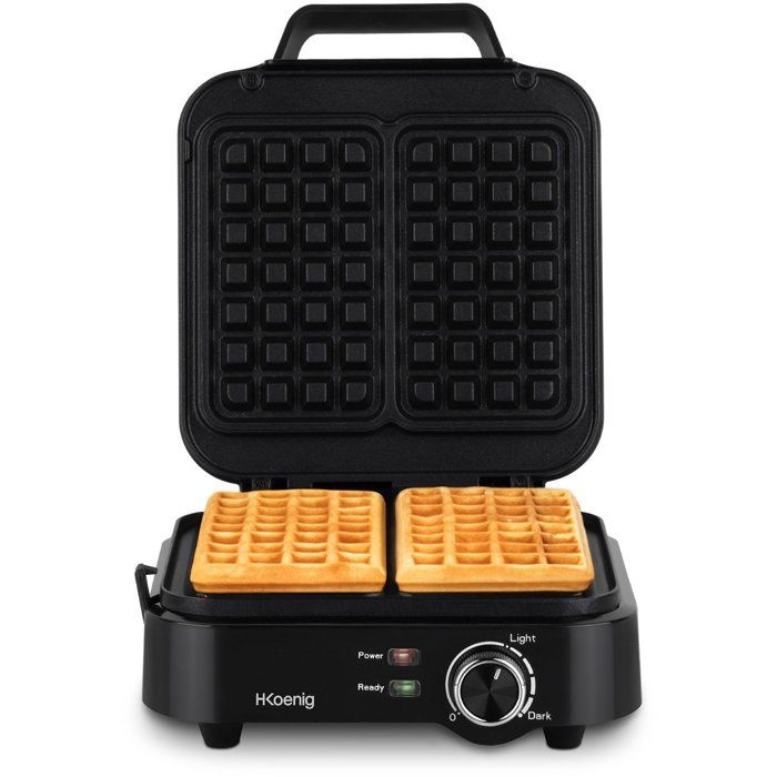 Kompaktes Waffeleisen  HKoeNIG  GFX420  1200 W  Temperaturregelung  Schwarz