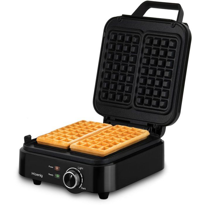 Kompaktes Waffeleisen  HKoeNIG  GFX420  1200 W  Temperaturregelung  Schwarz