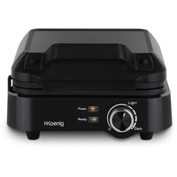 Kompaktes Waffeleisen  HKoeNIG  GFX420  1200 W  Temperaturregelung  Schwarz