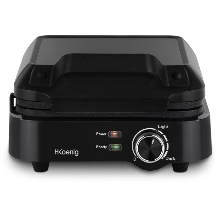 Kompaktes Waffeleisen  HKoeNIG  GFX420  1200 W  Temperaturregelung  Schwarz