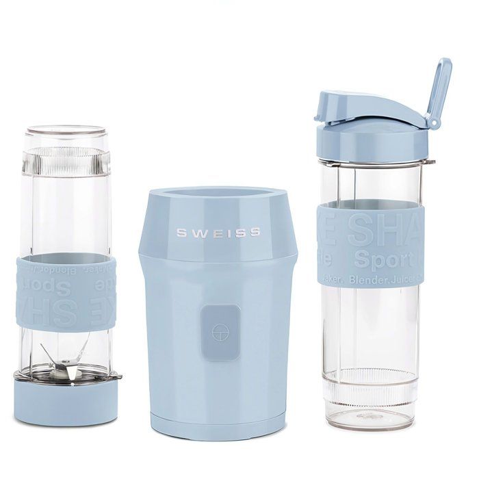 Mini-Standmixer  SCHWEIZ  MOOV6  300 W  570 ml  2 Flaschen  Blau