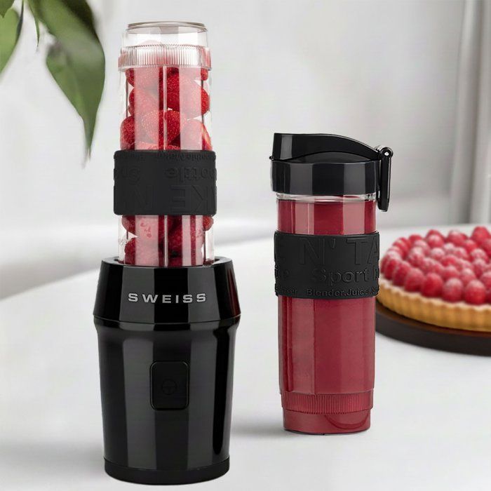 Mini-Standmixer  SCHWEIZ  MOOV9  300 W  570 ml  2 Flaschen  Schwarz