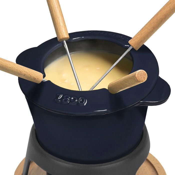 Emaillierter Fonduetopf aus Gusseisen  LA FONDERIE 1890  MONT D'ARBOIS  1,2 l  für 4 Personen  