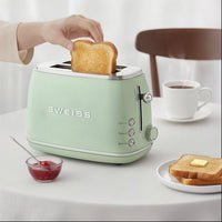 Vintage 2-Scheiben-Toaster  SWEISS  GRS7  850 W  Einstellbares Thermostat  Grün