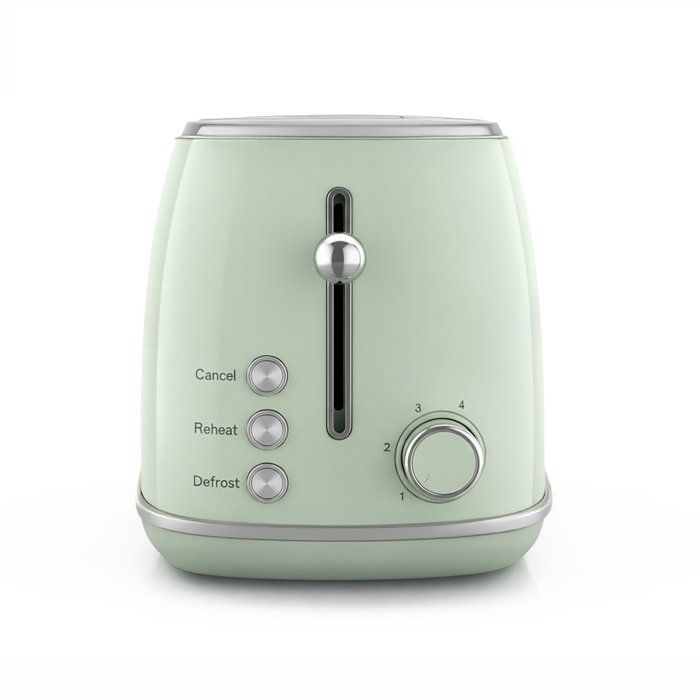 Vintage 2-Scheiben-Toaster  SWEISS  GRS7  850 W  Einstellbares Thermostat  Grün