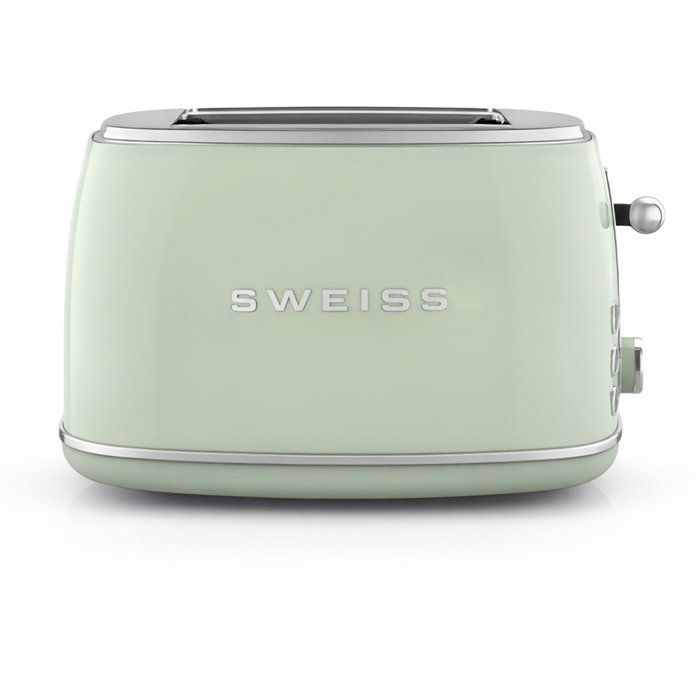 Vintage 2-Scheiben-Toaster  SWEISS  GRS7  850 W  Einstellbares Thermostat  Grün