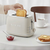 Vintage 2-Scheiben-Toaster  SWEISS  GRS8  850 W  Einstellbares Thermostat  Beige