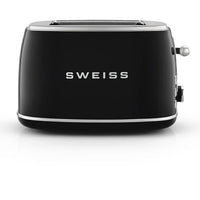 Vintage 2-Scheiben-Toaster  SWEISS  GRS9  850 W  Einstellbares Thermostat  Schwarz