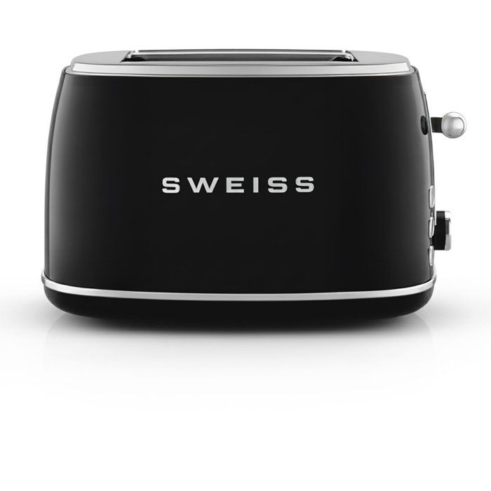 Vintage 2-Scheiben-Toaster  SWEISS  GRS9  850 W  Einstellbares Thermostat  Schwarz