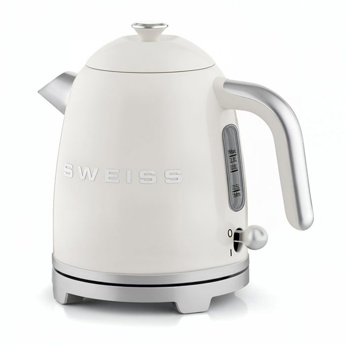 Vintage Wasserkocher  SWISS  KTS8  1000 W  1 l  360° drehbarer Sockel  Beige