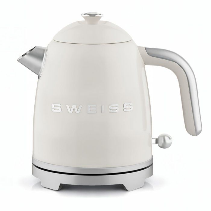 Vintage Wasserkocher  SWISS  KTS8  1000 W  1 l  360° drehbarer Sockel  Beige