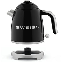 Vintage Wasserkocher  SWISS  KTS9  1000 W  1 l  360° drehbarer Sockel  Schwarz