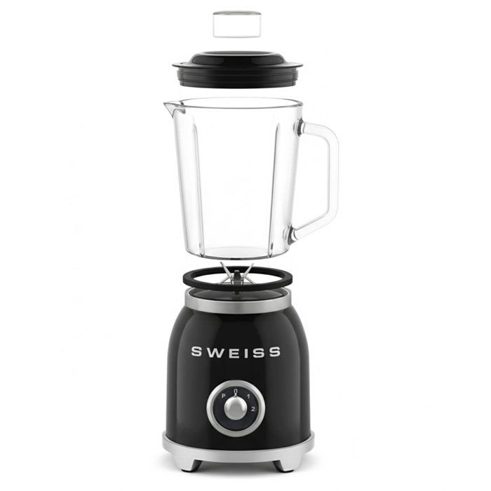 Vintage-Standmixer - SWEISS - MXV9 - 1,5 l - Schwarz