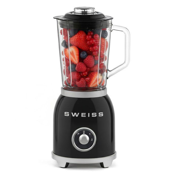 Vintage-Standmixer - SWEISS - MXV9 - 1,5 l - Schwarz