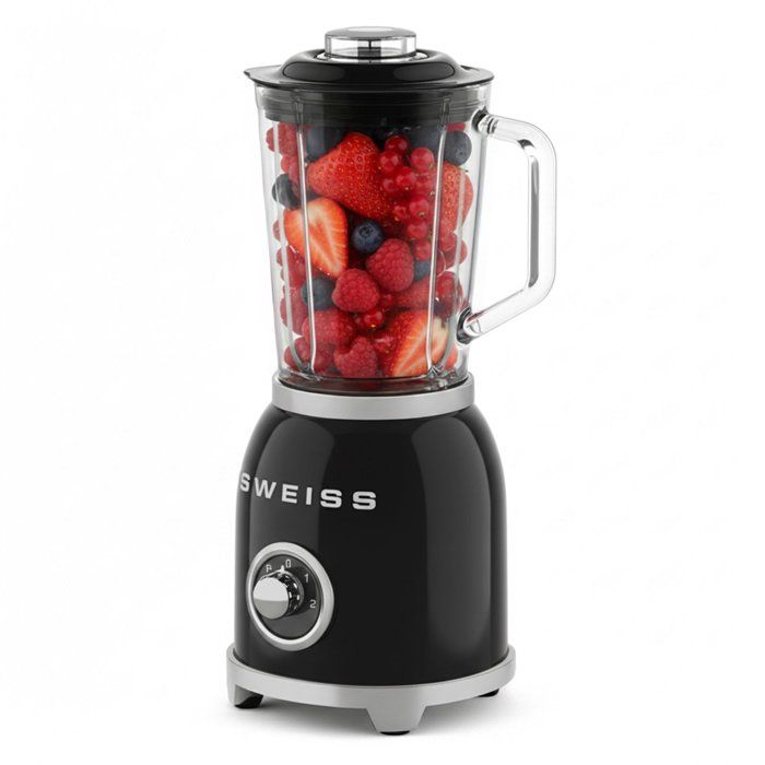 Vintage-Standmixer - SWEISS - MXV9 - 1,5 l - Schwarz