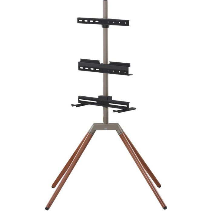 One For All QUADPOD WM7475 TV-Ständer aus Walnussholz für Bildschirme von 32" bis 70"