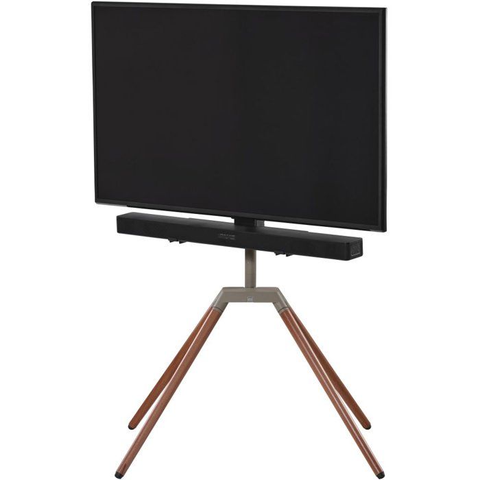 One For All QUADPOD WM7475 TV-Ständer aus Walnussholz für Bildschirme von 32" bis 70"