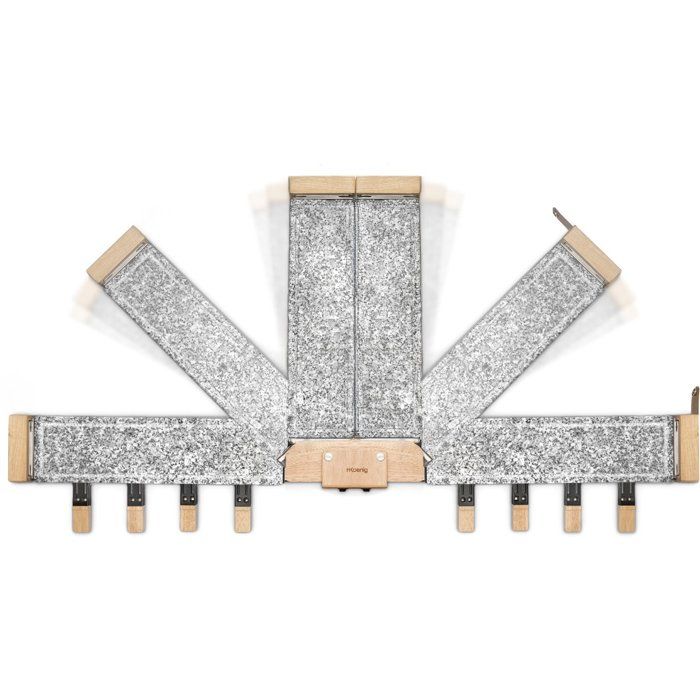Raclettegrill - HKoeNIG - WOD362 - 1400 W - Für bis zu 8 Personen - Drehbarer Sockel - Holzdesign